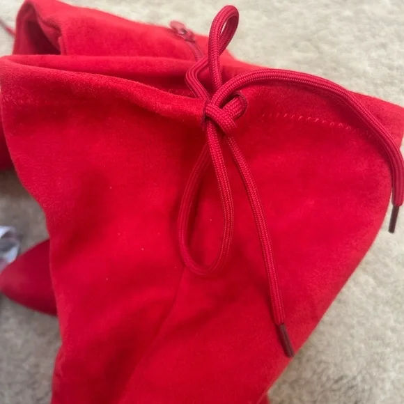Red Over-the-Knee Women's Boots - Picture 4 of 4